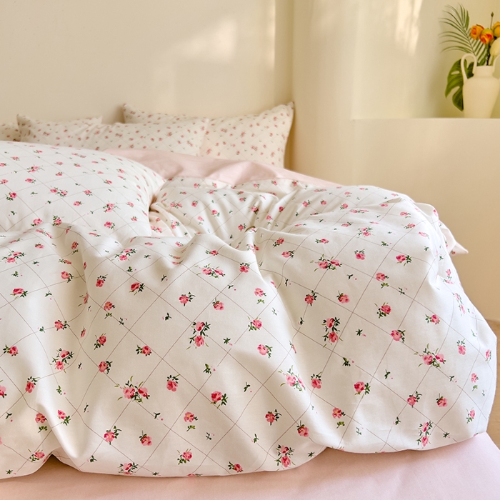 91家纺网 家纺一手货源 找家纺 DoDo 兜兜 【 可定制尺寸】2026新款全棉40支13372印花四件套 花晨