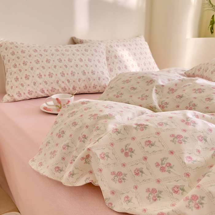 91家纺网 家纺一手货源 找家纺 DoDo 兜兜 【 可定制尺寸】2025新款全棉40支13372印花四件套 风晴