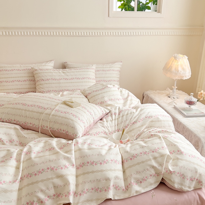 91家纺网 家纺一手货源 找家纺 DoDo 兜兜 【 可定制尺寸】2026新款全棉40支13372印花四件套 黛茜