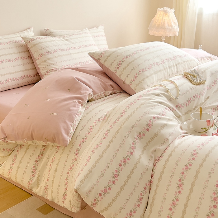 91家纺网 家纺一手货源 找家纺 DoDo 兜兜 【 可定制尺寸】2026新款全棉40支13372印花四件套 黛茜