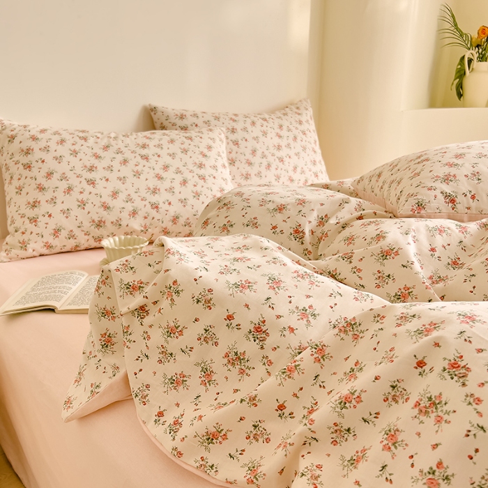 91家纺网 家纺一手货源 找家纺 DoDo 兜兜 【 可定制尺寸】2025新款全棉40支13372印花四件套 桃夭