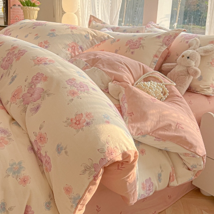 91家纺网 家纺一手货源 找家纺 青禾视觉    小清新风套件拍摄样片