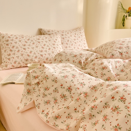 91家纺网 家纺一手货源 找家纺 （总）DoDo 兜兜 【可定制尺寸】2025新款全棉纯棉碎花小清新40支13372印花四件套