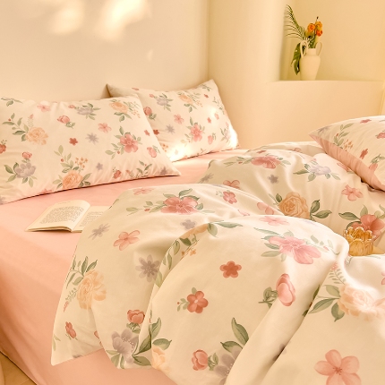 91家纺网 家纺一手货源 找家纺 （总）DoDo 兜兜 【可定制尺寸】2025新款全棉纯棉碎花小清新40支13372印花四件套