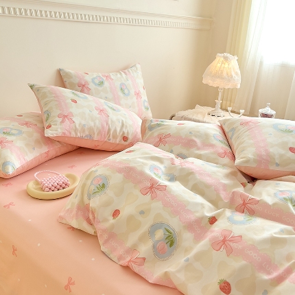 91家纺网 家纺一手货源 找家纺 （总）DoDo 兜兜 【可定制尺寸】2025新款全棉纯棉碎花小清新40支13372印花四件套