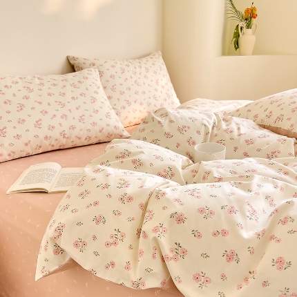 91家纺网 家纺一手货源 找家纺 （总）DoDo 兜兜 【可定制尺寸】2025新款全棉纯棉碎花小清新40支13372印花四件套