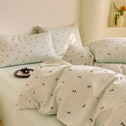 91家纺网 家纺一手货源 找家纺 （总）DoDo 兜兜 【可定制尺寸】2025新款全棉纯棉碎花小清新40支13372印花四件套