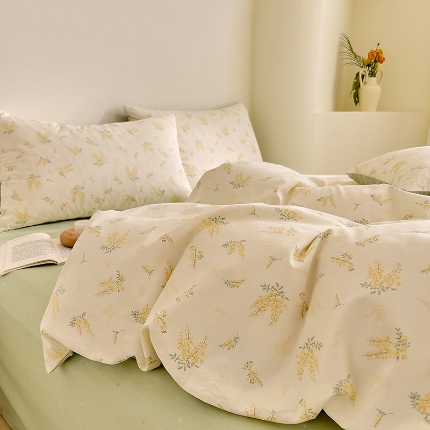 91家纺网 家纺一手货源 找家纺 （总）DoDo 兜兜 【可定制尺寸】2025新款全棉纯棉碎花小清新40支13372印花四件套