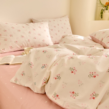 91家纺网 家纺一手货源 找家纺 （总）DoDo 兜兜 【可定制尺寸】2025新款全棉纯棉碎花小清新40支13372印花四件套