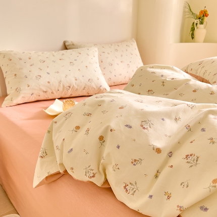 91家纺网 家纺一手货源 找家纺 （总）DoDo 兜兜 【可定制尺寸】2025新款全棉纯棉碎花小清新40支13372印花四件套