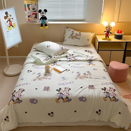 91家纺网 家纺一手货源 找家纺 （总） 暖生活 2025新款牛奶针织棉大豆夏被（长期款）