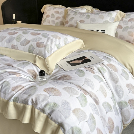 91家纺网 家纺一手货源 找家纺 （总）蓝米卡夫 2025新品-50支天丝莱赛尔数码印花夏被+四件套（礼盒包装）