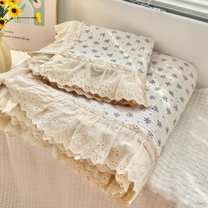 91家纺网 家纺一手货源 找家纺 尊妙被业 （总）2025春夏新款全棉纯棉印花床盖三件套