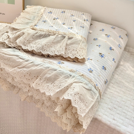 91家纺网 家纺一手货源 找家纺 尊妙被业 （总）2025春夏新款全棉纯棉印花床盖三件套