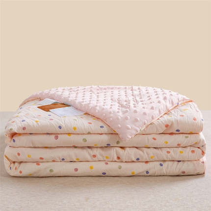 91家纺网 家纺一手货源 找家纺 （总）米乐被业 2025新款水洗棉凉豆豆夏被