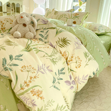 91家纺网 家纺一手货源 找家纺 （总）凌鼎 2025新款13070全棉印花款四件套