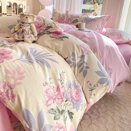 91家纺网 家纺一手货源 找家纺 （总）凌鼎 2025新款13070全棉印花款四件套