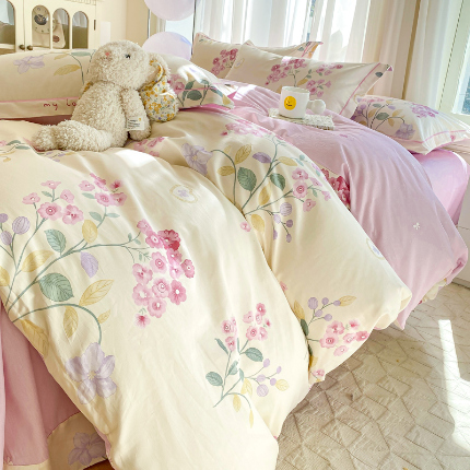 91家纺网 家纺一手货源 找家纺 （总）凌鼎 2025新款13070全棉印花款四件套