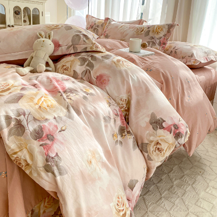 91家纺网 家纺一手货源 找家纺 （总）凌鼎 2025新款13070全棉印花款四件套