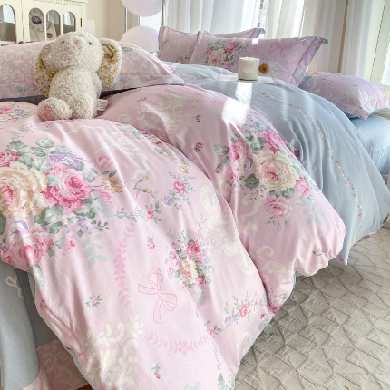 91家纺网 家纺一手货源 找家纺 （总）凌鼎 2025新款13070全棉印花款四件套