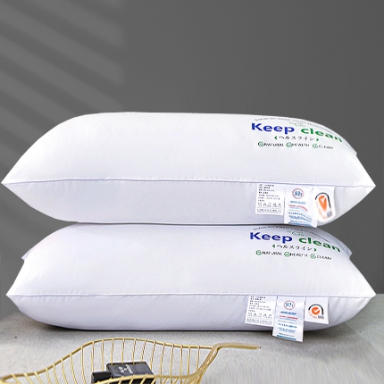 兴丝露枕芯 磨毛烫画酒店枕 羽丝枕 成人枕头 单人枕