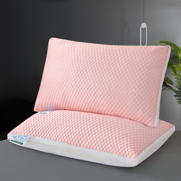 91家纺网 家纺一手货源 找家纺 兴丝露枕芯 凉感丝豆豆羽丝枕 全棉羽丝绒枕头 立体枕 双边枕 春夏枕头 夏季凉感枕 舒适枕