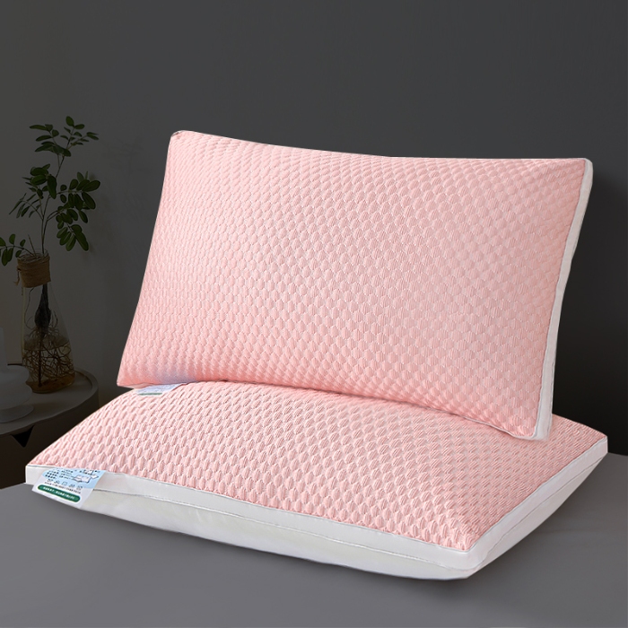 91家纺网 家纺一手货源 找家纺 兴丝露枕芯 凉感丝豆豆羽丝枕 全棉羽丝绒枕头 立体枕 双边枕 春夏枕头 夏季凉感枕 舒适枕