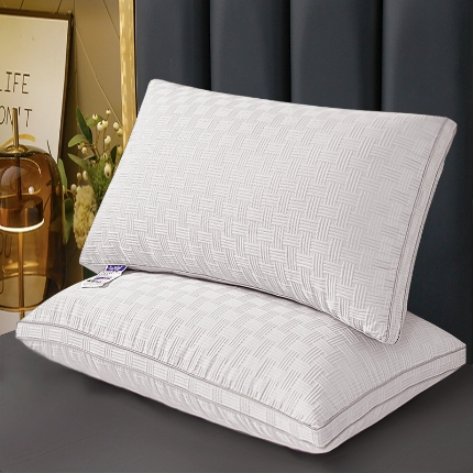 兴丝露枕芯 华夫格枕芯 羽丝枕 立体枕 双边枕 中高枕头 按摩护颈枕 舒适枕 成人枕芯 