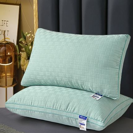 兴丝露枕芯 华夫格枕芯 羽丝枕 立体枕 双边枕 中高枕头 按摩护颈枕 舒适枕 成人枕芯 