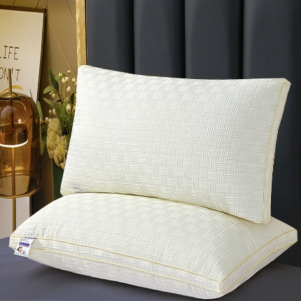 兴丝露枕芯 华夫格枕芯 羽丝枕 立体枕 双边枕 中高枕头 按摩护颈枕 舒适枕 成人枕芯 