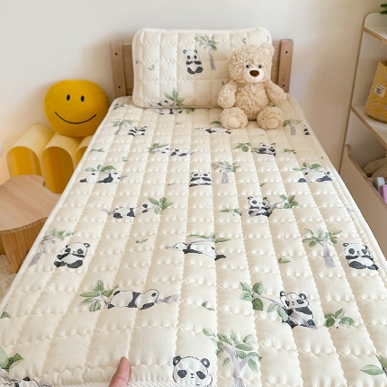 91家纺网 家纺一手货源 找家纺 （总）嗨生活 2025新款7A抗菌全棉双层纱床垫 床褥 幼儿园床垫 儿童床垫 支持定做 