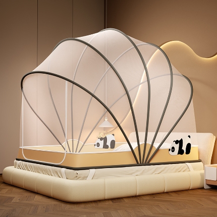 91家纺网 家纺一手货源 找家纺 （总）2025新款七股特高网红蚊帐加高防蚊免安装折叠可收纳拉链蚊帐