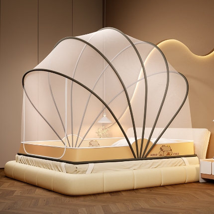 91家纺网 家纺一手货源 找家纺 （总）2025新款七股特高网红蚊帐加高防蚊免安装折叠可收纳拉链蚊帐