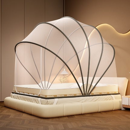 91家纺网 家纺一手货源 找家纺 （总）2025新款七股特高网红蚊帐加高防蚊免安装折叠可收纳拉链蚊帐