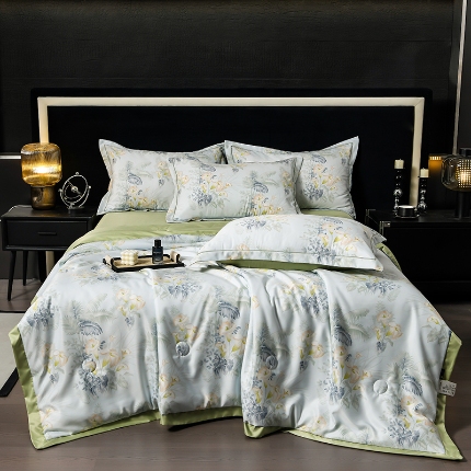 91家纺网 家纺一手货源 找家纺 （总）千嘻汇2025新款水洗天丝真丝夏被四件套夏凉被空调被