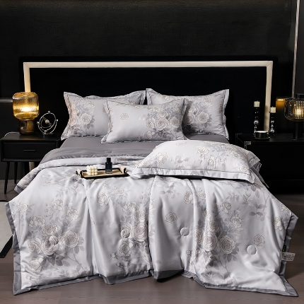 91家纺网 家纺一手货源 找家纺 （总）千嘻汇2025新款水洗天丝真丝夏被四件套夏凉被空调被