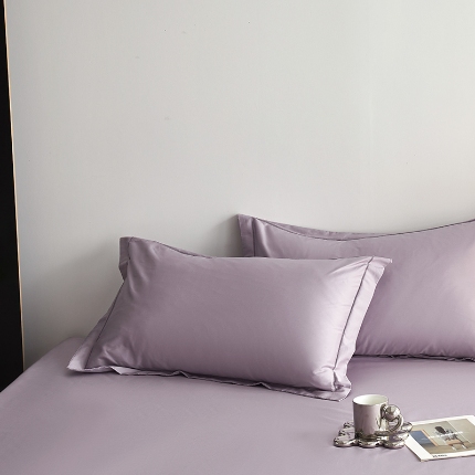 91家纺网 家纺一手货源 找家纺 （总）2025年新款100支纯棉长绒棉全棉贡缎纯色枕套