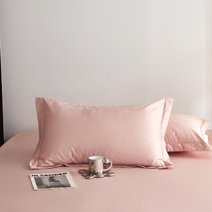 91家纺网 家纺一手货源 找家纺 （总）2025年新款100支纯棉长绒棉全棉贡缎纯色枕套