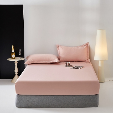 91家纺网 家纺一手货源 找家纺 （总）2025年新款100S全棉贡缎纯色长绒棉纯棉床笠（有质检报告，支持定制）