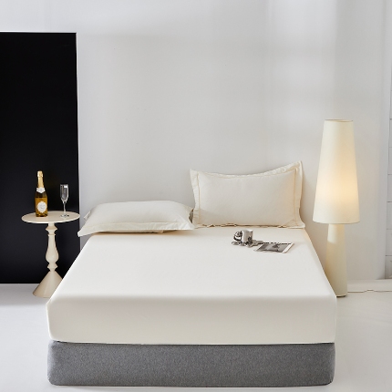 91家纺网 家纺一手货源 找家纺 （总）2025年新款100S全棉贡缎纯色长绒棉纯棉床笠（有质检报告，支持定制）