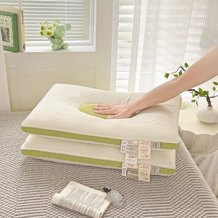 91家纺网 家纺一手货源 找家纺 （总）2025新款 全棉花草草本护颈枕本棉护颈枕-决明子 枕头枕芯