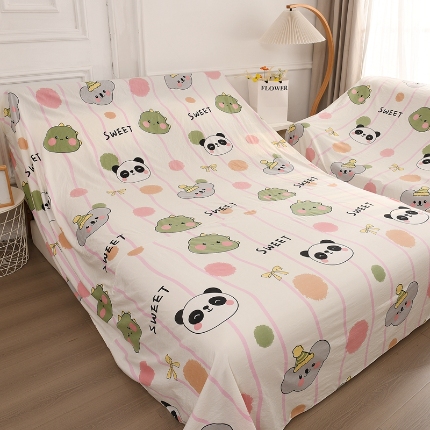 91家纺网 家纺一手货源 找家纺 （总）布兰鸟【防尘布】2025新款精细印花乐园卡通风防尘布床风格