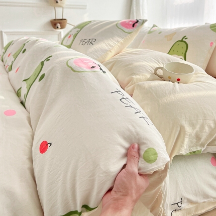 91家纺网 家纺一手货源 找家纺 （总）2025全新热款软萌卡通水洗棉四件套高支密度精细磨毛工艺床上用品