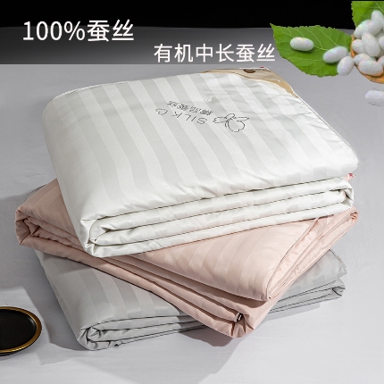 （总）保真蚕丝被100%纯蚕丝榨蚕丝夏被手工订花桑蚕丝被被子夏凉被