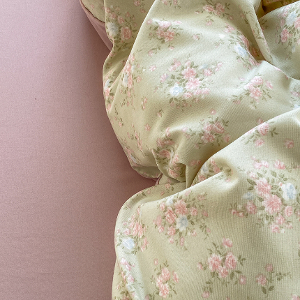 富缦庭2025新款A类针织双层纱四件套云山沐晚