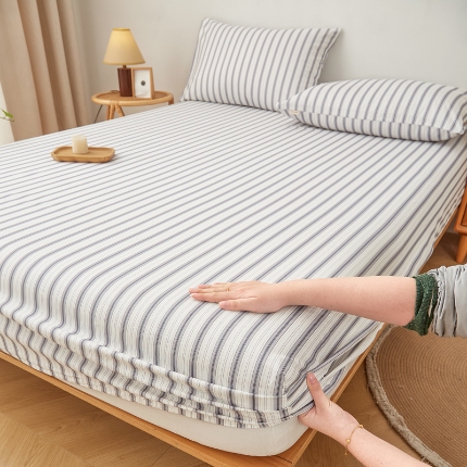 91家纺网 家纺一手货源 找家纺 （总）慕梵家居 2025新款全棉老粗布床笠无印风纯棉床罩