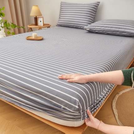 91家纺网 家纺一手货源 找家纺 （总）慕梵家居 2025新款全棉老粗布床笠无印风纯棉床罩