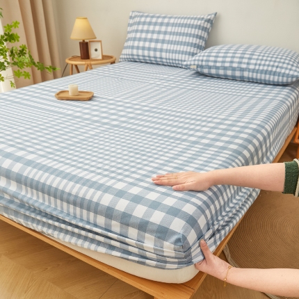 91家纺网 家纺一手货源 找家纺 （总）慕梵家居 2025新款全棉老粗布床笠无印风纯棉床罩