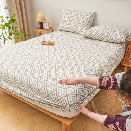 91家纺网 家纺一手货源 找家纺 （总）慕梵家居 2025新款全棉老粗布床笠无印风纯棉床罩