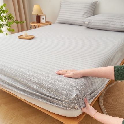 91家纺网 家纺一手货源 找家纺 （总）慕梵家居 2025新款全棉老粗布床笠无印风纯棉床罩